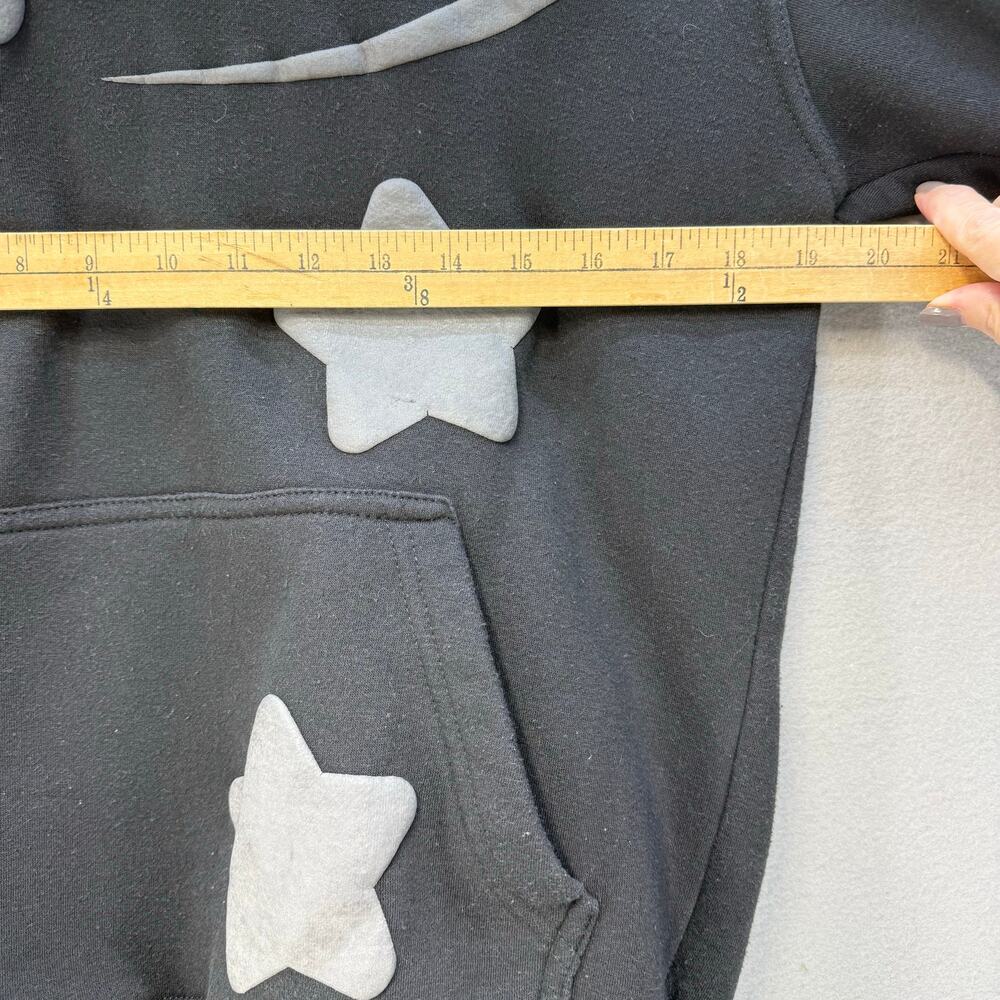 Blessed Hoodie Women's S Black Grey Puffy Graphic With Stars - Picture 6 of 7